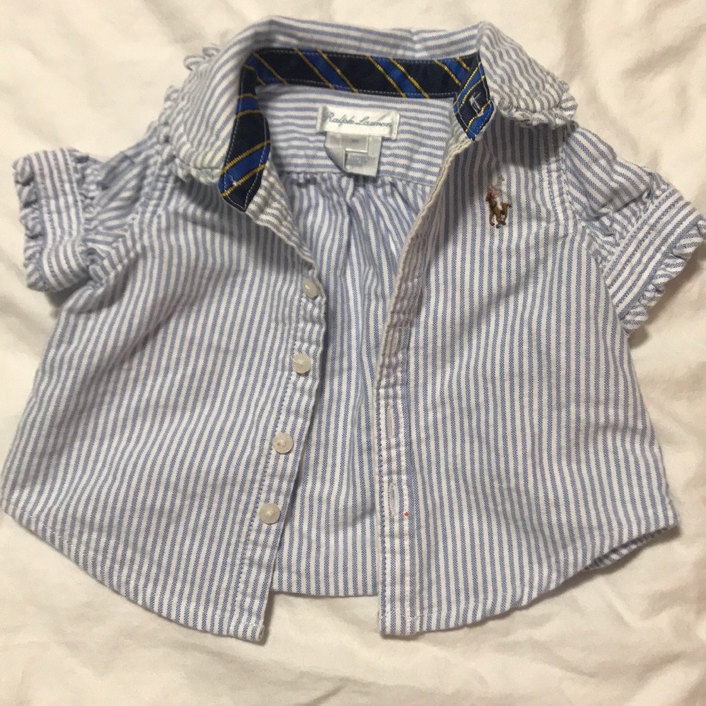 Ralph Lauren Girls Button Shirt 3mos